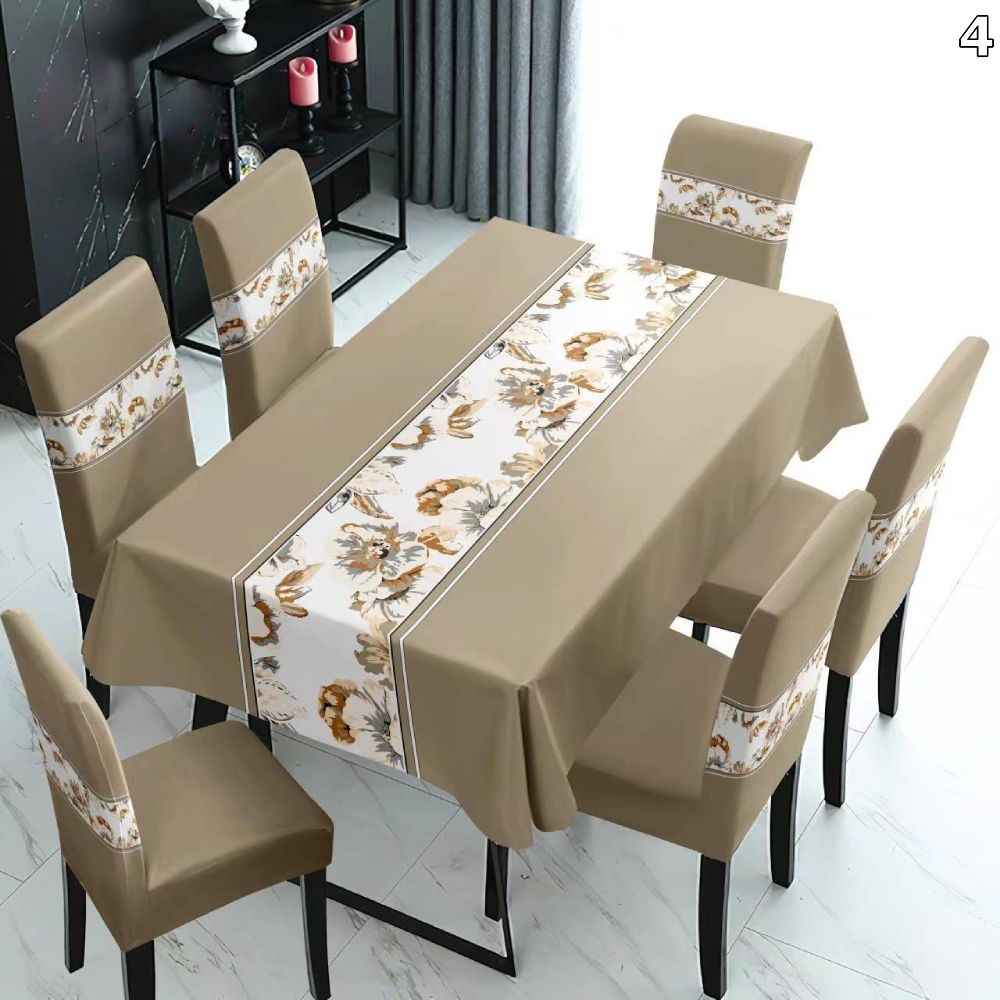 Set stolnjaka i 6 univerzalnih navlaka za stolice - DomTex