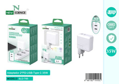 NewScience®Zidni brzo punjač  2USB-C35W+35W Model:42572